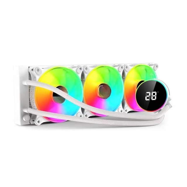 E Machines Liquid CPU Cooler 360mm Radiator 300W TDP Fluid Bearing RGB LED Water Cooling PC Kit for Computer Case