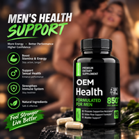 Complément alimentaire pour la santé masculine, marque privée, 850 mg, capsules de nutriments pour la prostate, pour le soutien de la vessie, des voies urinaires et de la vitalité masculine
