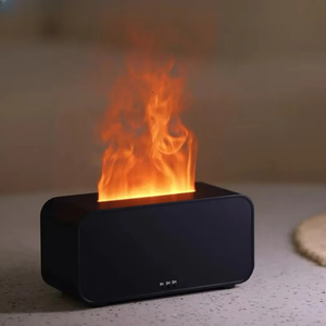 Diffuseur d'arômes d'ambiance, humidificateur d'huiles essentielles, mini diffuseur de parfum automatique <span class=keywords><strong>à</strong></span> effet flamme pour la maison avec lumière LED - Product Image 3