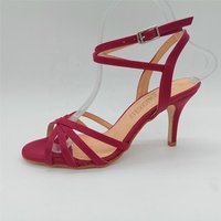 Chaussures de salsa et de tango en cuir rouge personnalisées Evkoodance pour femmes, talon fin, doublure en coton, livraison rapide, nouvelle arrivée, mode danse