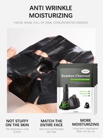 PUQIANNA Masque Facial Purifiant Profond au Charbon de Bambou, Ingrédients Naturels pour Aider à Purifier les Pores et Réduire l'Excès de Sébum