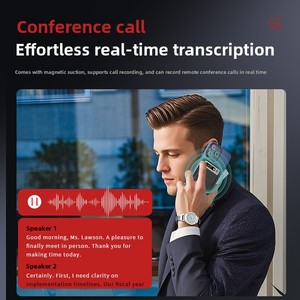 Registratore Vocale AI con Clip Magnetica USB 3.0, Trascrizione/Riassunto Multilingue Preciso in Tempo Reale, Memoria Ultra-Grande, <span class=keywords><strong>MP3</strong></span>/WAV - Product Image 4