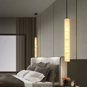 Lámpara de techo nórdica transfronteriza de mármol <span class=keywords><strong>artificial</strong></span> para dormitorio principal, candelabro de diseño simple y creativo para bar o entrada. - Product Image 3