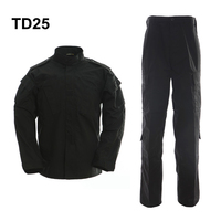 Ensemble d'Uniforme Tactique Bleu Marine CS Homme, Tenue de Camouflage Sport Entraînement en Tissu Ripstop TC pour Chasse et Service