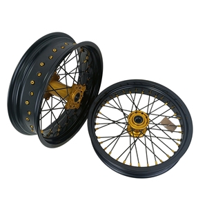 RMZ250/450/450Z经典彩色车轮17-3.5/5.0英寸黑色轮辋黄色轮毂超级摩托车车轮套装适合2007-2024 - Product Image 6