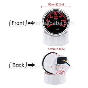 文乐电机 52mm 3000 RPM 黑色表盘防水汽车重型卡车巴士发电机农用机械转速表带计时器 - Product Image 4