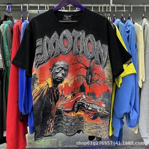 Maglietta Unisex a Maniche Corte <span class=keywords><strong>in</strong></span> Puro Cotone Traspirante con Strass Termoadesivi a Forma di Angelo, Stile High Street, Vestibilità Ampia, Collezione Cross-border Fashion MIXED EMOTION - Product Image 6