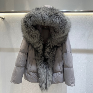 <span class=keywords><strong>Veste</strong></span> d'hiver de luxe pour <span class=keywords><strong>femme</strong></span> avec capuche en vraie fourrure de renard, <span class=keywords><strong>grande</strong></span> <span class=keywords><strong>taille</strong></span>, doudoune en duvet de canard blanc, parka de créateur, vêtements épais et fourrés - Product Image 2