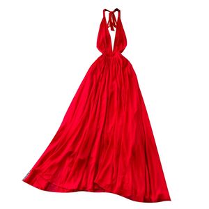 Robe midi d'été pour femme, durable, respirante, tissée, col en V romain, coupe ajustée, décontractée, infroissable, lavable, style Empire, dos nu, bretelles spaghetti - Product Image 5