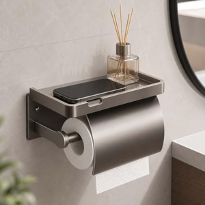 Porte-papier toilette mural sans perçage pour salle de bain, boîte à serviettes en papier - Product Image 1