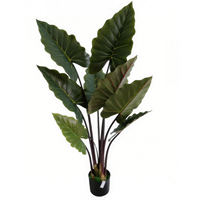 Offre Spéciale : Plantes Artificielles Décoratives pour Mariages – Alocasia et Faux Plantes Oreilles d'Éléphant en Plastique – Accessoires de Décoration pour Noël, Pâques et la Maison