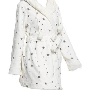 Albornoz de felpa con capucha para mujer - Product Image 2