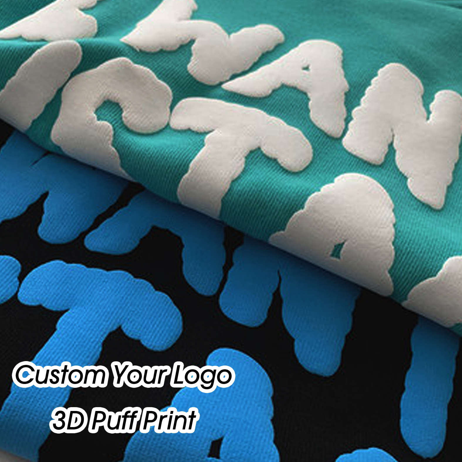 3d puff print plain oversized t shirt foam screen printing plus