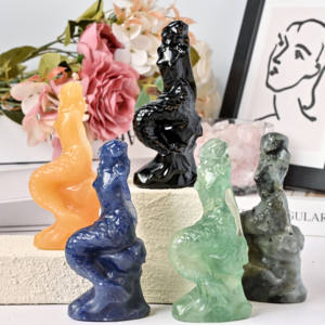 Talla de Sirena de Cristal Natural Hecha a Mano - Figura de Piedra Preciosa Pulida para Decoración del Hogar y Venta al por Mayor de Regalos - Product Image 6