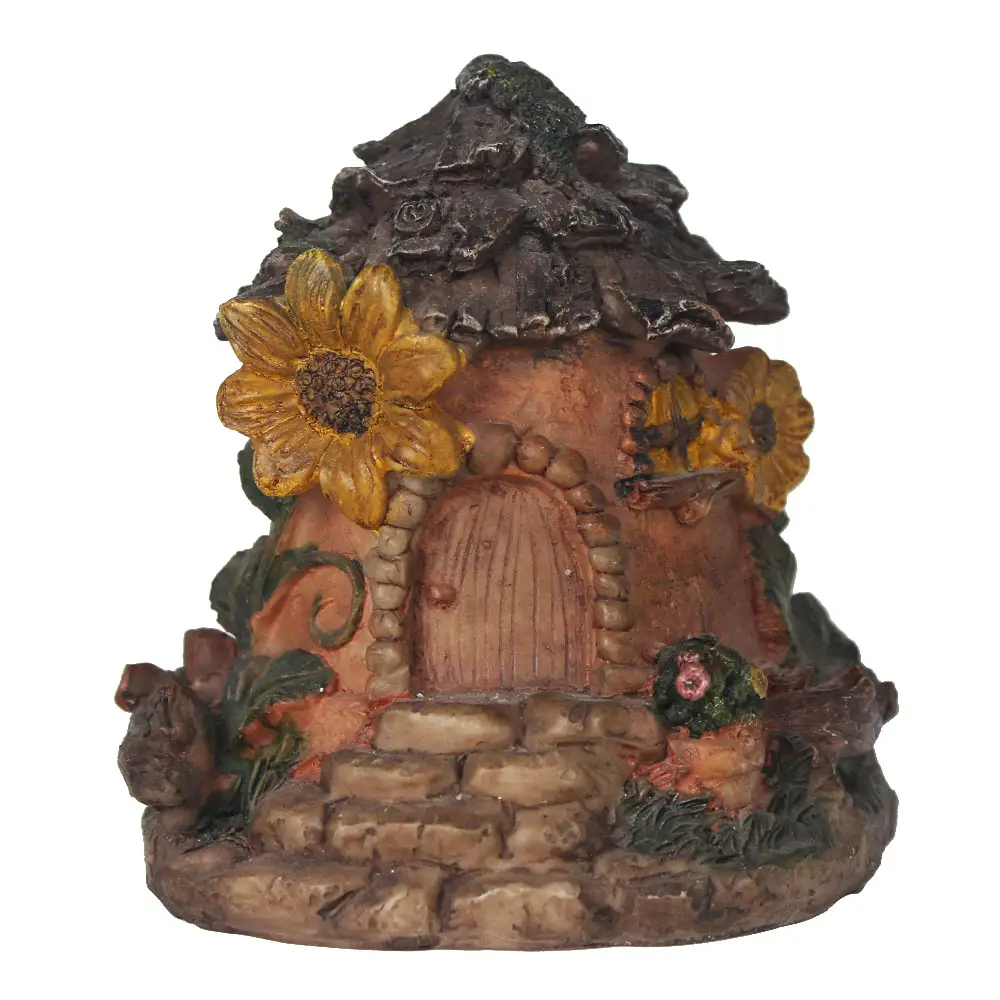 2024 Custom Resin crafts Magical Garden Fairy House For Outdoor Spring Garden Decor