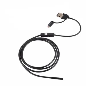 7MM lens Endoscope Camera 3IN1 Type-c Micro USB Mini Camera Inspection Borescope 6 LED Waterproof for Android Phones PC AN97