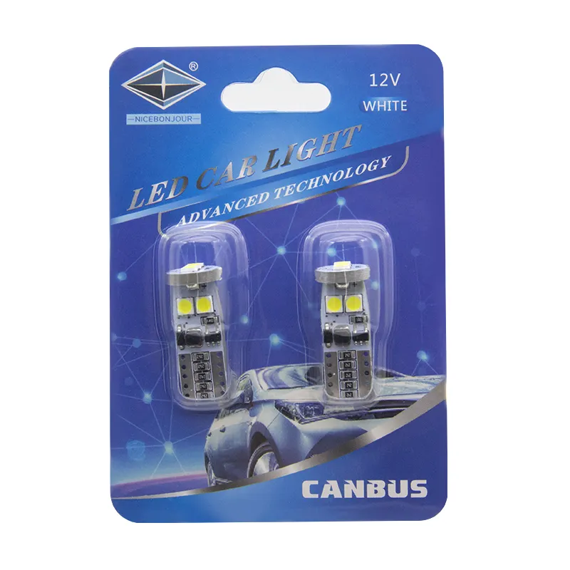 Manufacturer high lumen Mold top 12~24v car accessory t10 led bulb car lights canbus w5w 3030 smd dome tail light