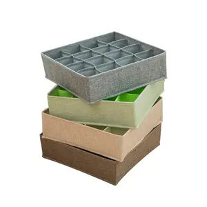 Faltbare Unterwäsche Socken BH Storage Organizer Grid Mesh Stoff boxen für Kommode Schubladen Ordentlich Teiler Gitter Quadrat 3-5 Tage