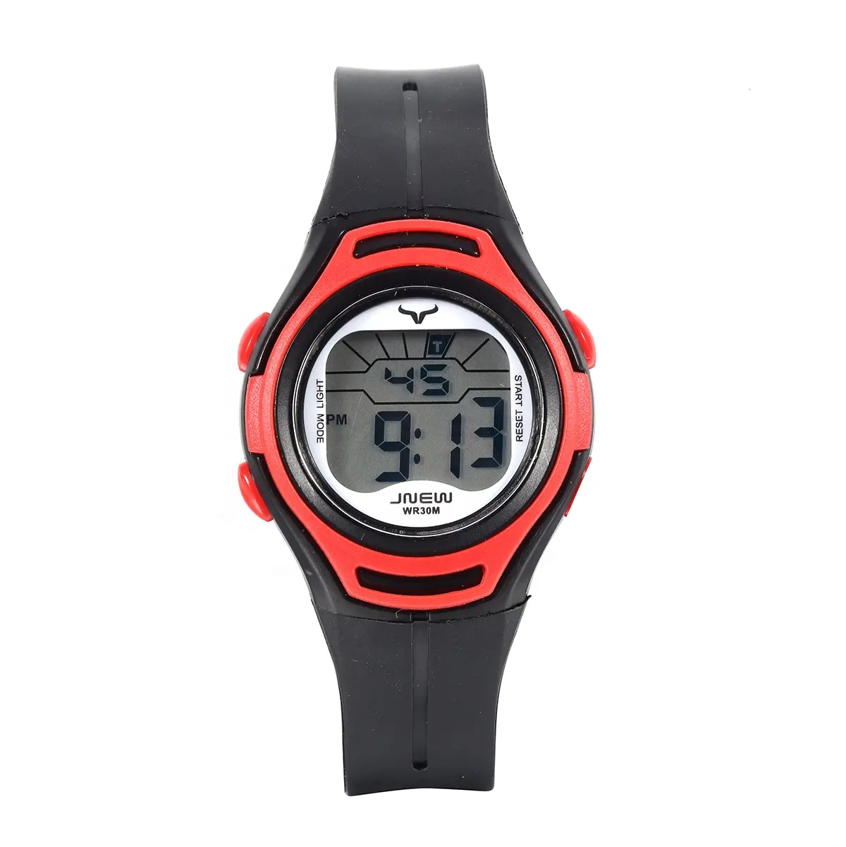 Black 3ATM Waterproof Eco-Friendly Material Complete Calendar Digital Colorful Kids Sports Watch For Boy