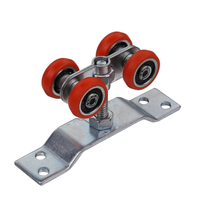 Rouleau de porte coulissante robuste à 4 roues, poulie de suspension pour rail supérieur, pour kit de quincaillerie de porte coulissante intérieure
