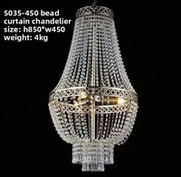 Lustre en fer forgé et cristal acrylique pour mariage, suspension décorative pour hôtel, scène et allée de cérémonie, Chine