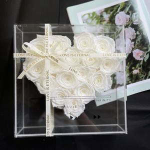 กล่องของขวัญอะคริลิคดอกไม้อมตะ รุ่น XB-019 ของตกแต่งสุดหรู ดอกกุหลาบจริง ผลิตในจีน เหมาะสำหรับเป็นของขวัญวันเกิดสำหรับเด็กผู้หญิง - Product Image 3