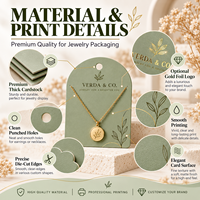 Individuelle Schmuck-Displaykarten Ohrring-Halsketten-Verpackungskarten Logo-Bedruckte Etiketten Dickes Kartonpapier Verschiedene Formen Umweltfreundlich