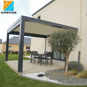 Pérgola de Aleación de Aluminio Impermeable con Persianas Ajustables, Pabellón de Jardín Exterior, Patio Trasero, Gazebo - Product Image 1