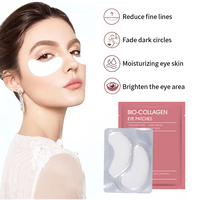 Personnalisé Oem Caféine Éclaircissant Bio Collagène Centella Asiatica Feuille Nuit Emballage Deep Face Gel Eye Patch Masque