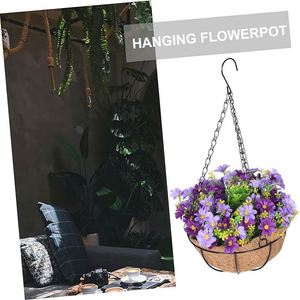 ตะกร้าดอกไม้ประดิษฐ์ OH ARTS ดอกเดซี่ผ้าไหม ทนรังสียูวี สำหรับตกแต่งสวนในร่มและกลางแจ้ง ลานบ้าน คริสต์มาส วันรับปริญญา วันฮาโลวีน - Product Image 2