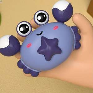 Giocattolo di attrito per granchio creativo educazione precoce interessante disegno colorato a forma di cartone animato stampa e Go giocattoli granchio - Product Image 4