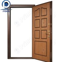 Premium Residential Timber Door with Clean Line Design for Apartment