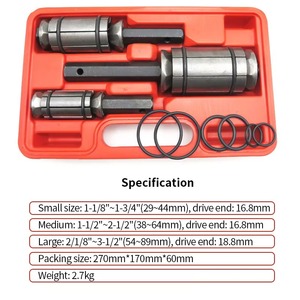 Haute qualité 3 pièces silencieux queue et extenseur de tuyau d'échappement 1-1/8 ''à 3-1/2'' ensemble d'outils de réparation automatique - Product Image 6