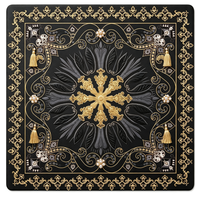 Tapis de Mahjong Moderne Pliable et Portable à Quatre Pieds en Caoutchouc Durable, Écologique, Silencieux, Grand Format, Antidérapant et Imperméable avec Coutures