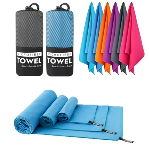 Serviette de bain ultra-douce à séchage rapide - Haute absorption, fibres fines, légère et durable pour la plage, le camping, le yoga, la remise en forme - Product Image 1