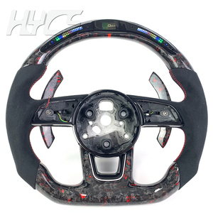 Accesorios de <span class=keywords><strong>Interior</strong></span> de coche volante de fibra de carbono LED para <span class=keywords><strong>Audi</strong></span> A3 A4 A5 RS3 RS4 RS5 S3 S4 S5 A6 A7 A8 Q3 Q5 Q7 <span class=keywords><strong>RSQ3</strong></span> RSQ5 - Product Image 1