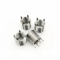 Insert fileté autobloquant ZC Keensert en acier inoxydable poli, entièrement fileté, à fente, M2-M12, ZC-0972