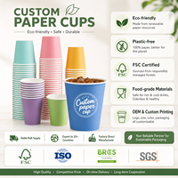 Gobelet en papier universel multi-usages pour café, bar à expresso, café à emporter, résistant aux hautes températures, base fiable