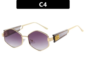 แว่นกันแดดทรงแคทอายแบบยูนิเซ็กส์ สไตล์ยุโรปอเมริกัน กรอบโลหะเต็มกรอบ แฟชั่นฮิปฮอป ดีไซน์เฉพาะตัว ป้องกันรังสียูวี 400 กรอบโปร่ง - Product Image 4