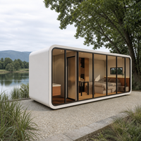 Bureau Modulaire Portable, Cabine Apple, Mini-Maison Préfabriquée, Capsule Spatiale Moderne à Parois de Verre, Pod de Travail Mobile, Hôtel, Centre Commercial