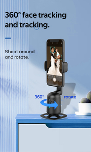 Support Capteur de Mouvement Intelligent <span class=keywords><strong>pour</strong></span> Prise de Vue, Rotation 360°, Suivi Automatique du Corps et du Visage, Stabilisateur Cardan <span class=keywords><strong>pour</strong></span> Téléphone et Appareil Photo - Product Image 5