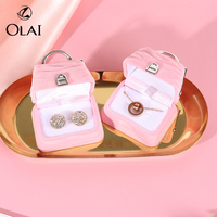 OLAI-Sac à main en forme de sac à main en velours mignon, boîte à bijoux en forme de sac pour enfants
