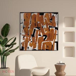 Pintado a mano moderno hogar Decoración <span class=keywords><strong>Simple</strong></span> lienzo pared arte naranja amarillo textura abstracta <span class=keywords><strong>paisaje</strong></span> aceite impreso con método colorido - Product Image 2