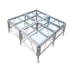 Escenario Móvil con Estructura de Aluminio para Eventos, Pasarela, DJ, Piscina, Bodas, <span class=keywords><strong>Piso</strong></span> de Vidrio Esmerilado, Escenario para Conciertos y Baile - Product Image 4