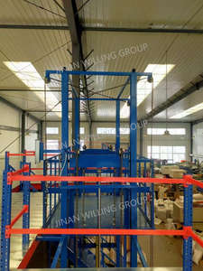 Ascenseur de fret électrique de sécurité à structure en acier durable pour intérieur et <span class=keywords><strong>extérieur</strong></span>, avec rail de guidage, prix d'usine, pour centre logistique - Product Image 3