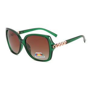 Lunettes de soleil polarisées Twooo T1167, mode extérieure, métal, décoration en diamant creux - Product Image 4