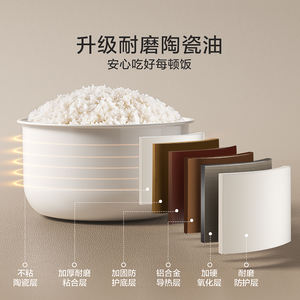 Mini olla arrocera Supor de 1,6 L con forma de tambor, eléctrica portátil con olla interior de cerámica para uso de 1-2 personas - Product Image 4