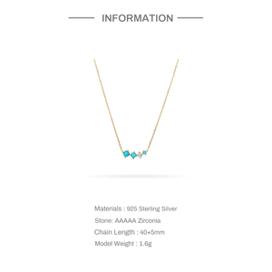 Collares de Joyería Fina CANNER Versátiles de Plata de Ley S925 con Incrustaciones de Turquesa Blanca y Circonita 5A, Diseño Curvo Simple - Product Image 4