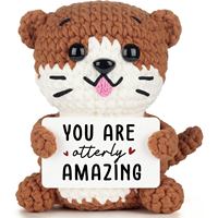 Loutre en crochet faite à la main, écologique – Cadeau romantique pour la Saint-Valentin, mariage et anniversaire pour femmes et couples
