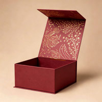 Nouveauté - Boîte d'emballage en papier pliable pour vêtements et chaussures avec logo personnalisé - Boîte personnalisée en carton rigide pliée avec fermeture magnétique - Boîte cadeau
